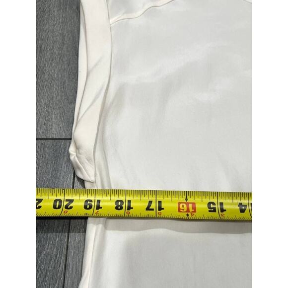 Frame Oversize Silk T-Shirt In Off White Lightweight Medium A003757 - Picture 4 of 9